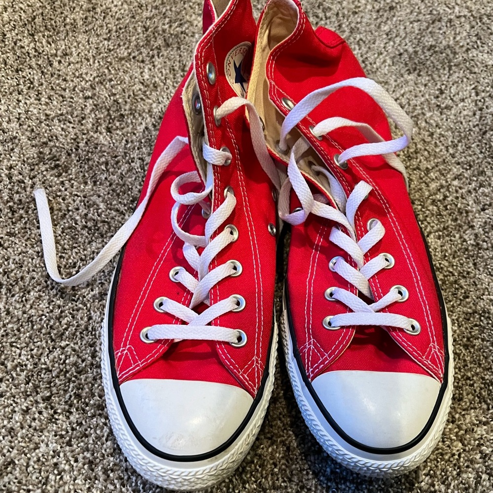 Men’s Red Converse Tennis Shoes